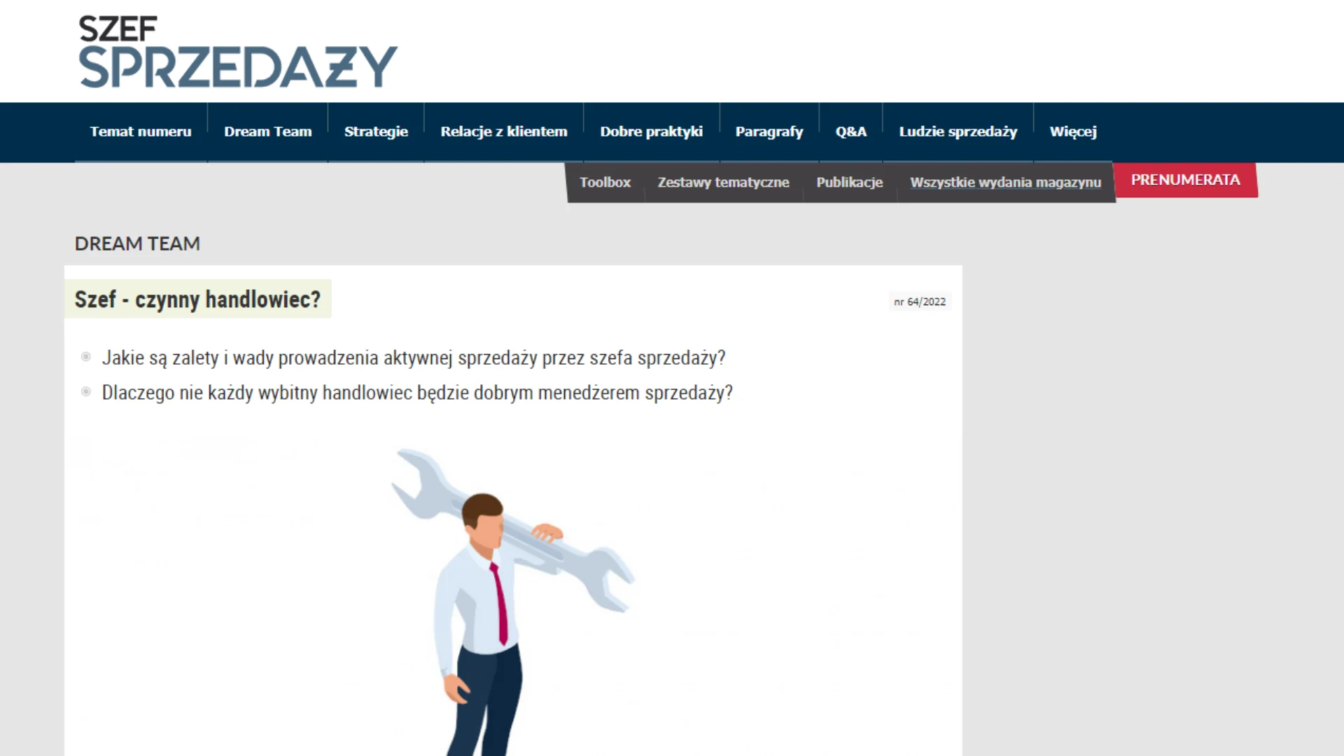 Szef Sprzedaży - Szef - czynny handlowiec?