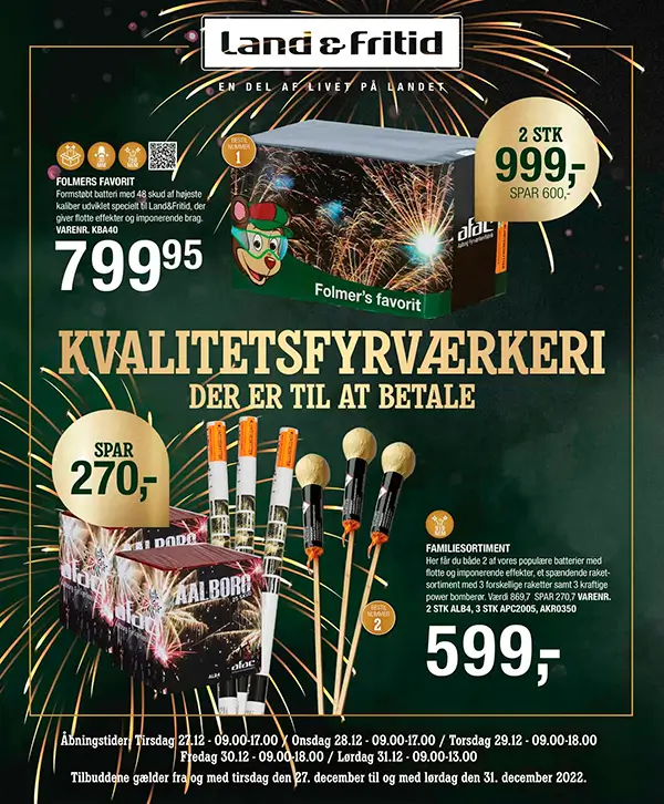 Land & Fritid Fyrværkerikatalog 2022