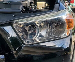 Glossy sealed car exterior after mobile detailing Oceanside wash