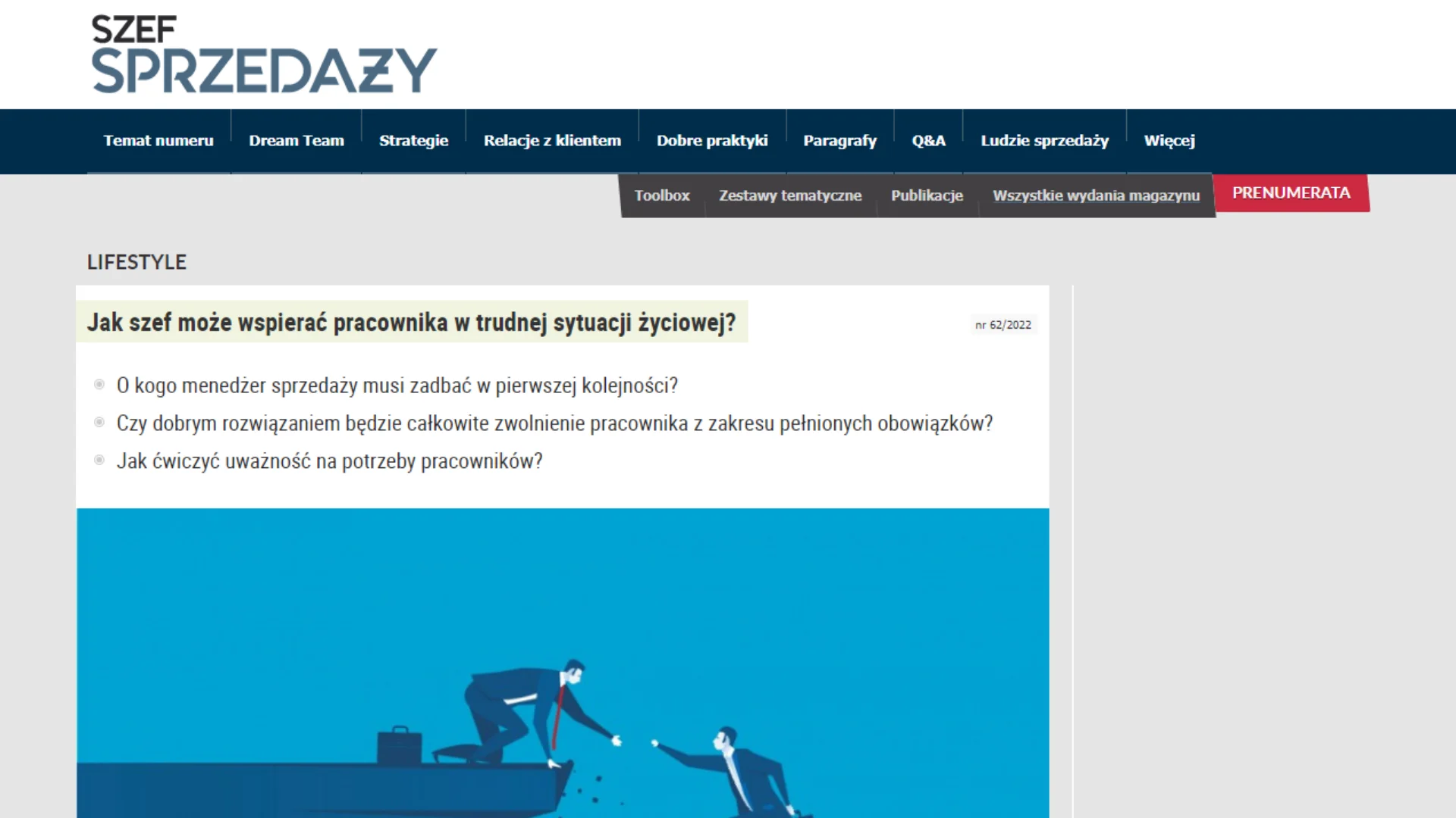 Szef Sprzedaży - Jak szef może wspierać pracownika w trudnej sytuacji życiowej?