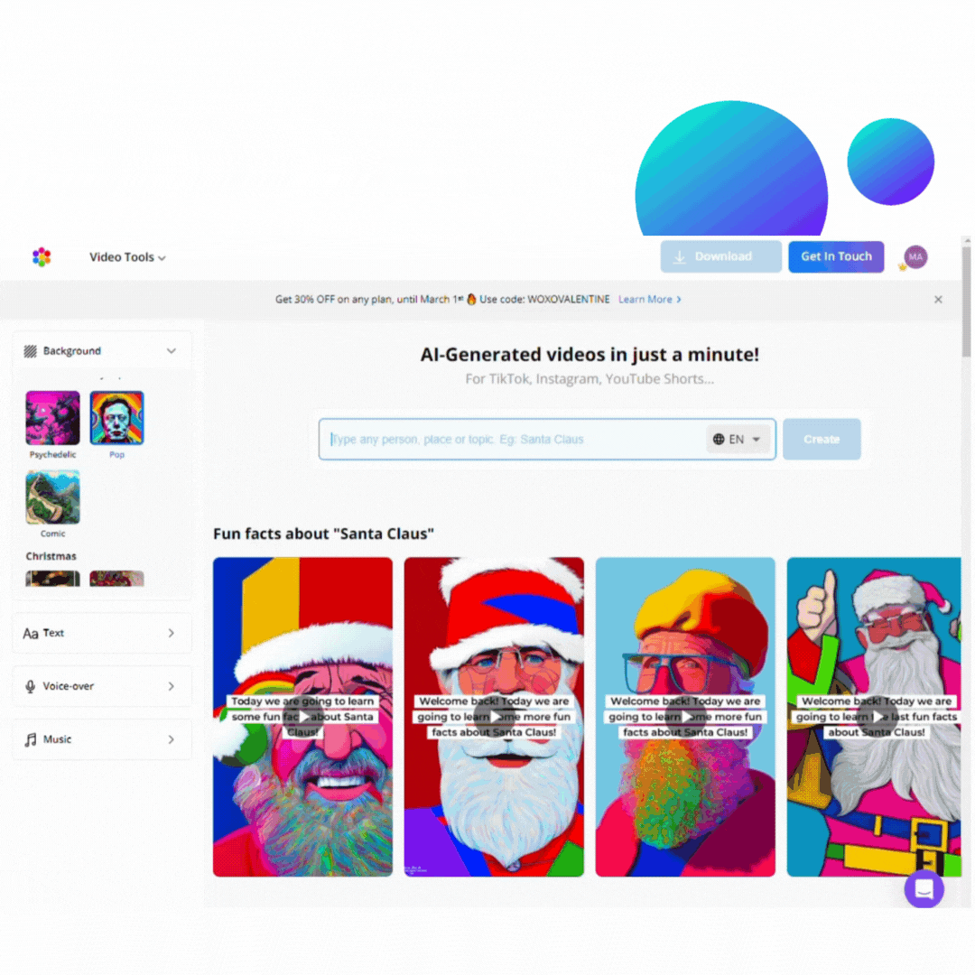 WOXO AI generated video content Create videos consistently