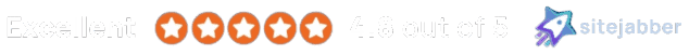 sitejabber 4.8 out of 5 rating