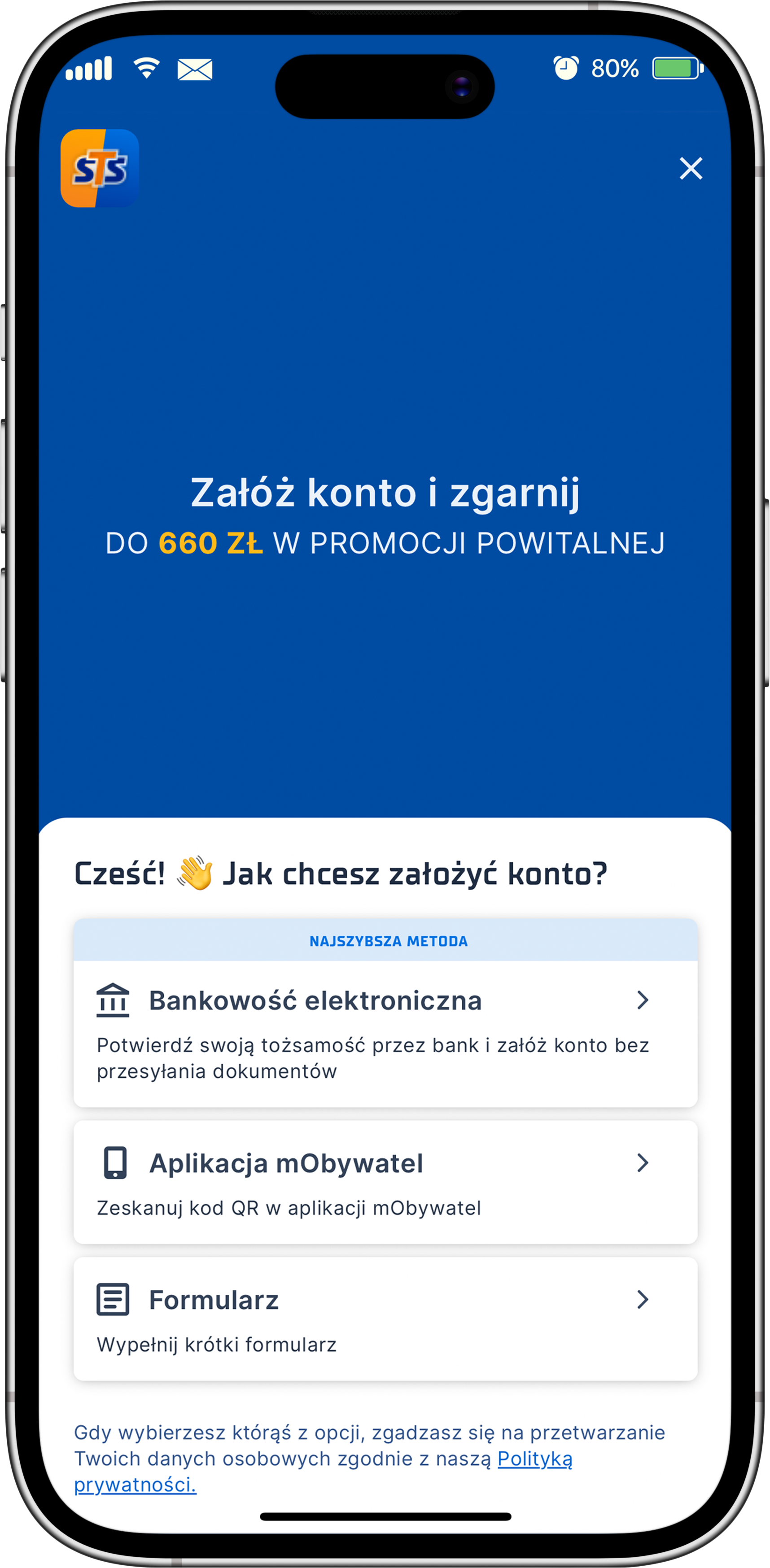 telefon zał&oacute;ż konto rejestracja