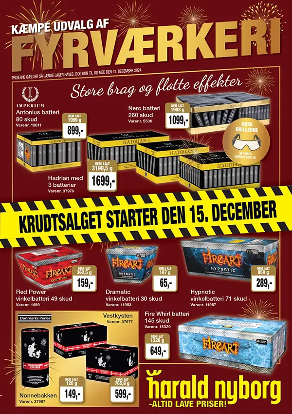 Harald Nyborg fyrværkerikatalog 2024 2025