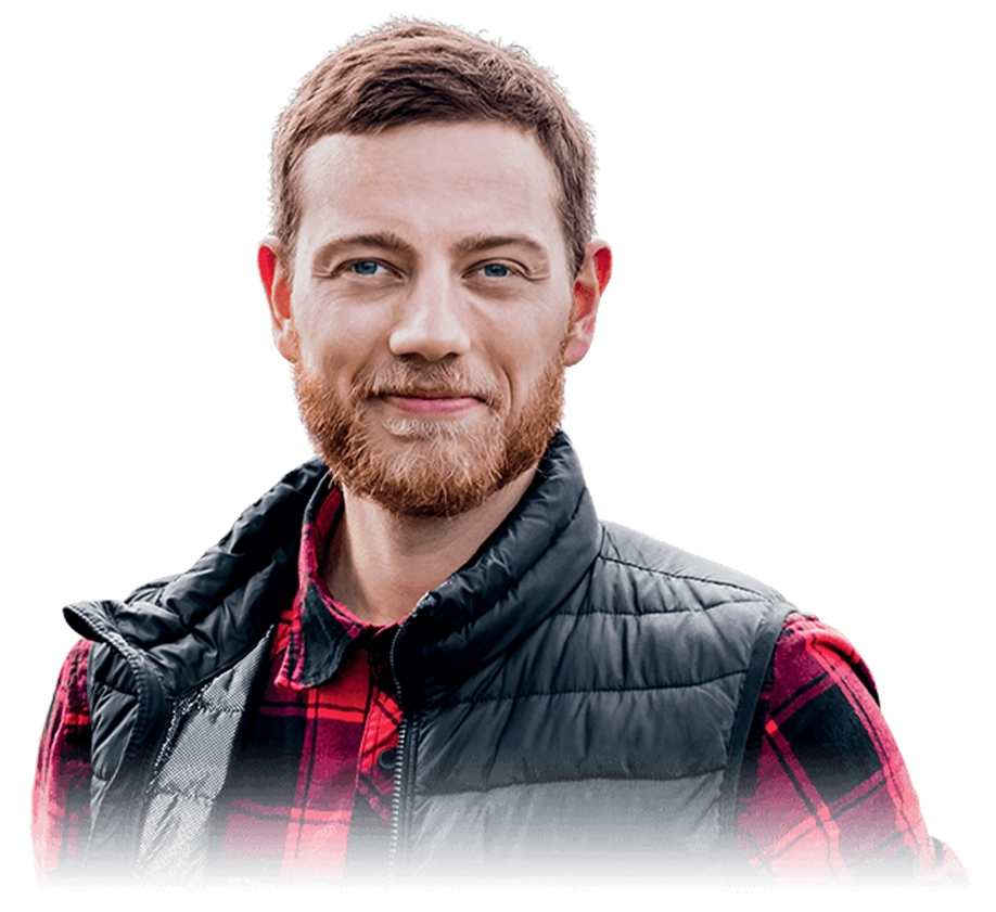 grafika uśmiechniętego mężczyzny