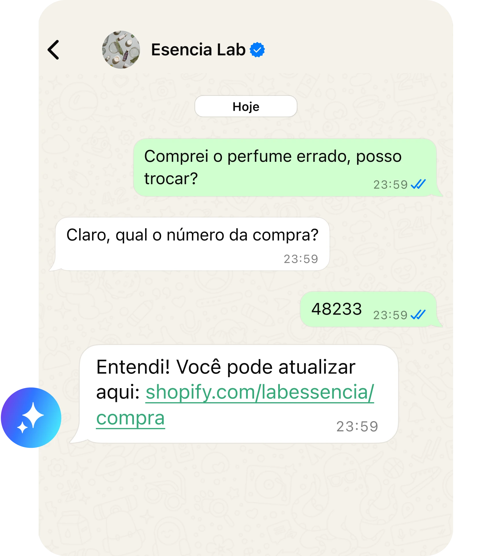 Preview of AI replying instantly
