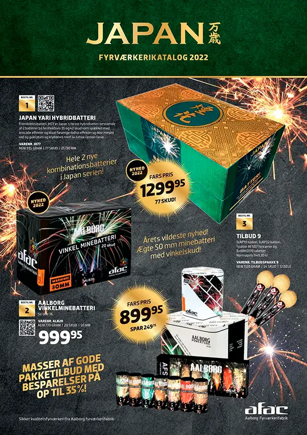 AFAC Japan Fyrværkerikatalog 2022