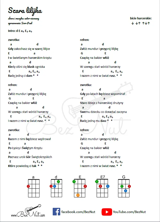Ukulele kurs online - harcownik - Szara lilijka