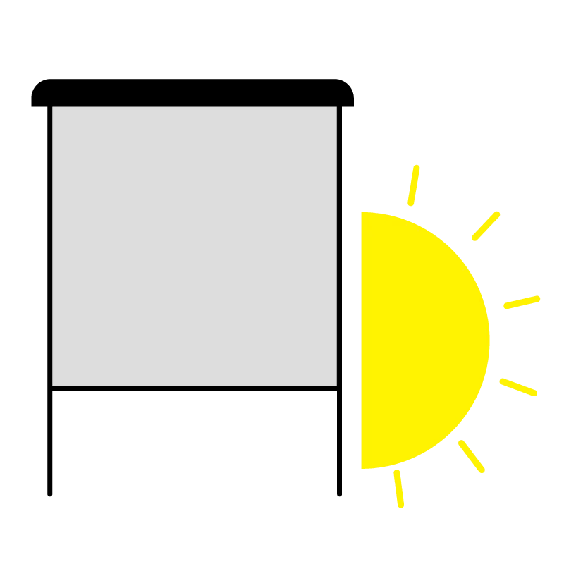 Pare-soleil enroulable intégré