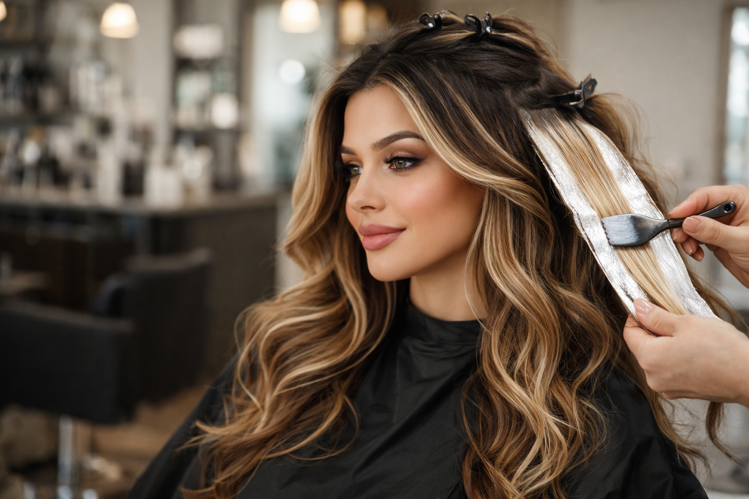 Bell Arte dimensional hair color result with rich warm tones