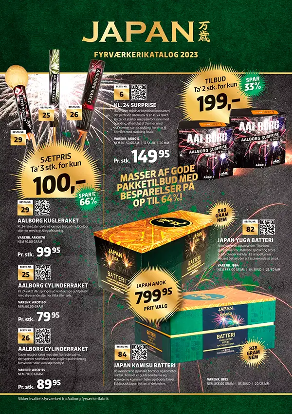 AFAC Japan Fyrværkerikatalog 2023