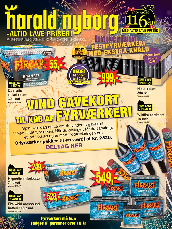 Harald Nyborg Fyrv&aelig;rkerikatalog 2020