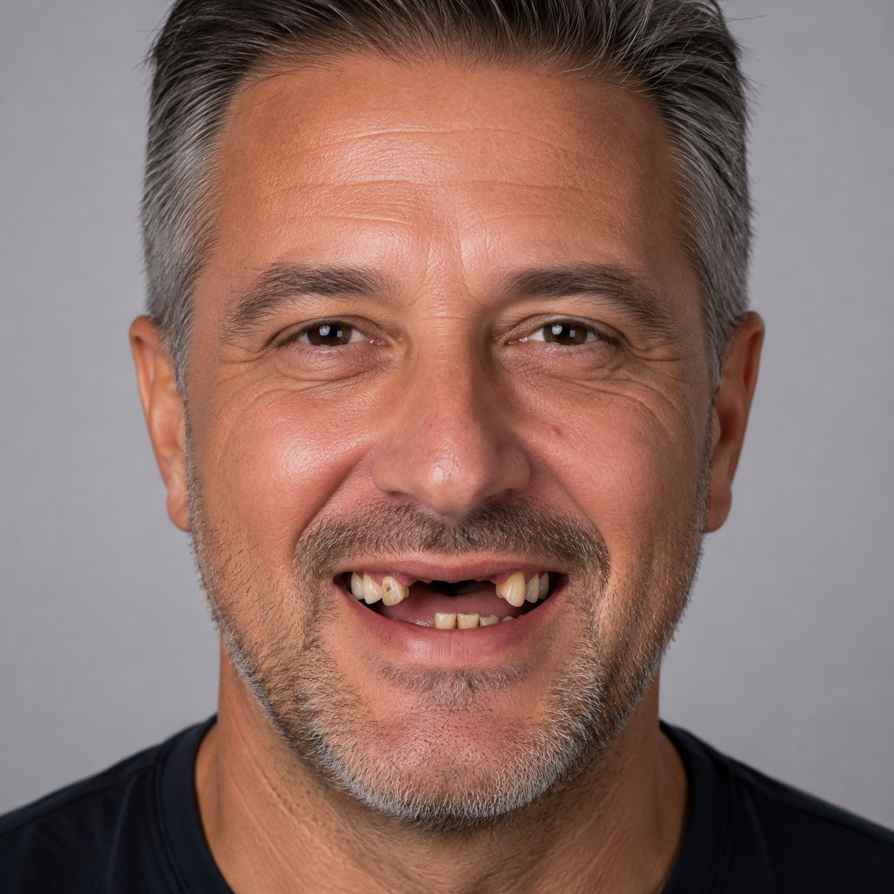 Before single implant treatment, age 52, missing tooth