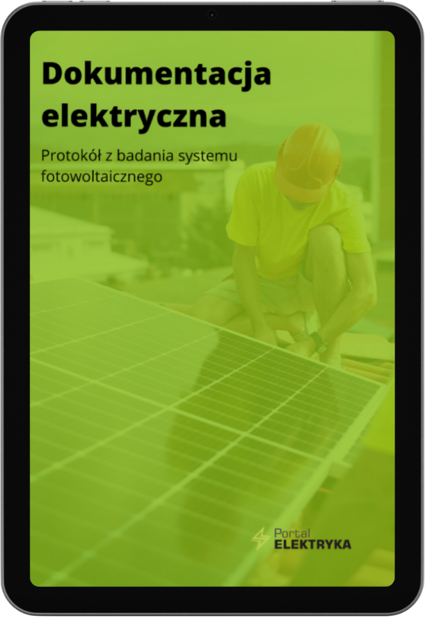 Okładka - protokół z badania systemu fotowoltaicznego