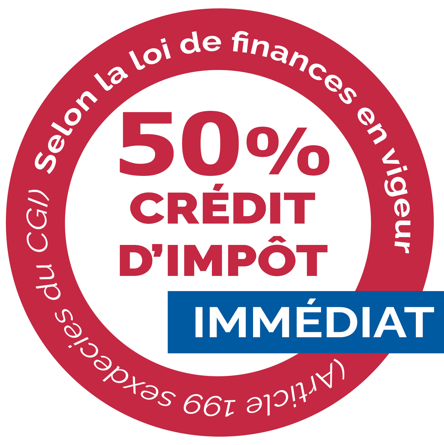 50% de crédit d'impôt