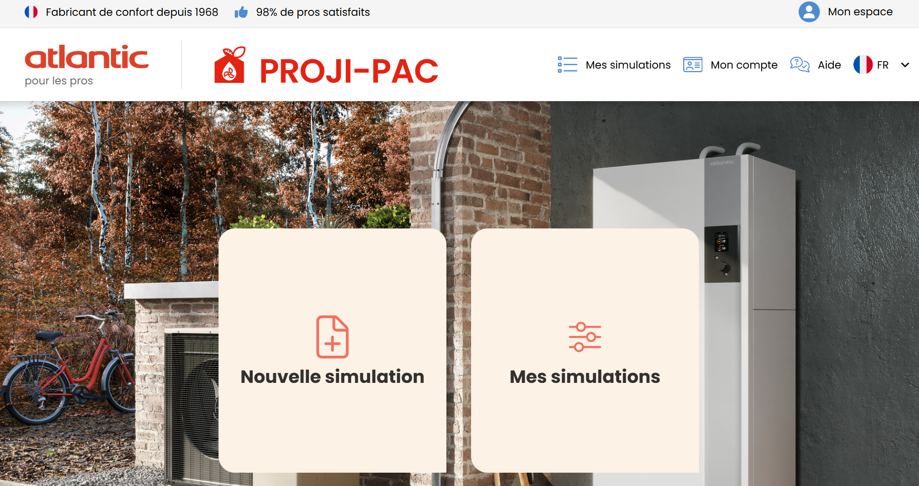 Pompe à chaleur Air/Eau avec atlantic