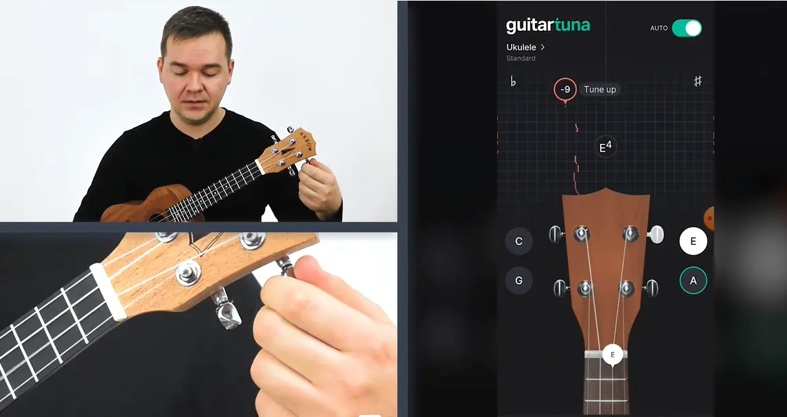 jak nastroić ukulele