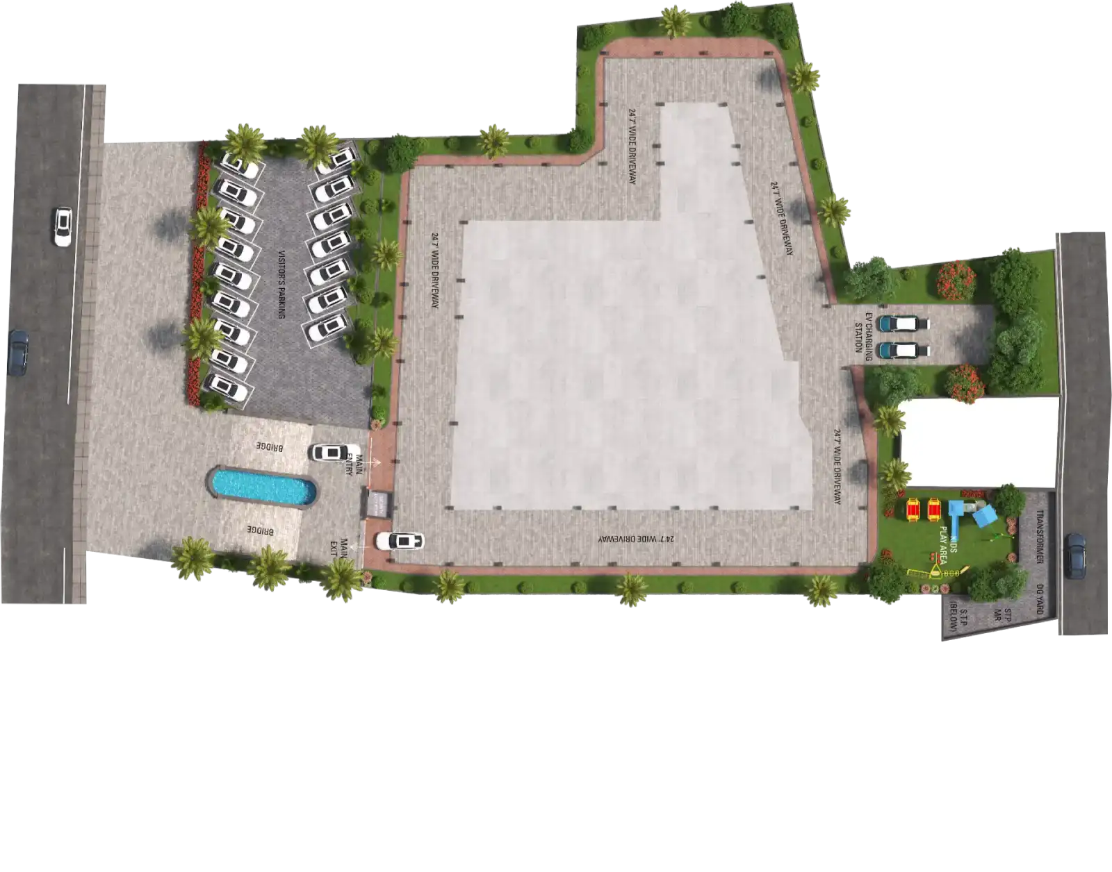 This Image saying about Master plan and route about Nawah Emporio in Raghunathpur Master plan