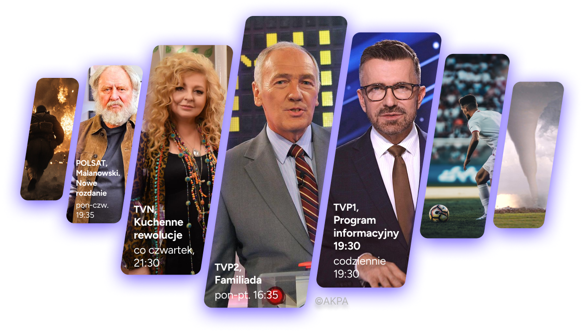 Programy dostępne w Pilot WP: Familiada, Kuchenne Rewolucje, Wiadomości TVP1 i inne