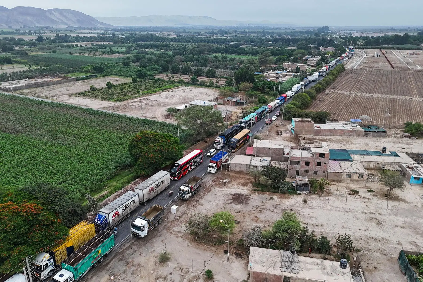 Inundación en zona agrícola
