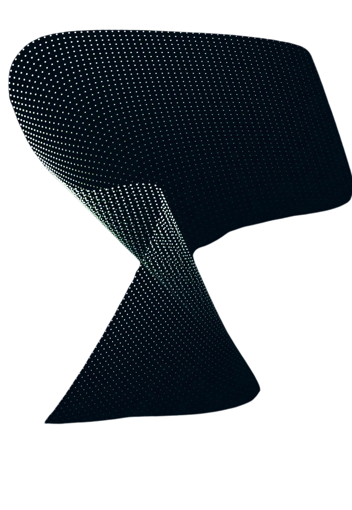 Wavy structure build of dots