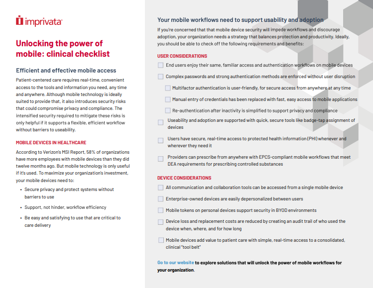 Clinical checklist: Unlock the power of mobile