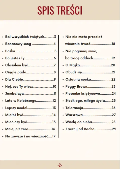 Szkoła Ukulele - śpiewnik