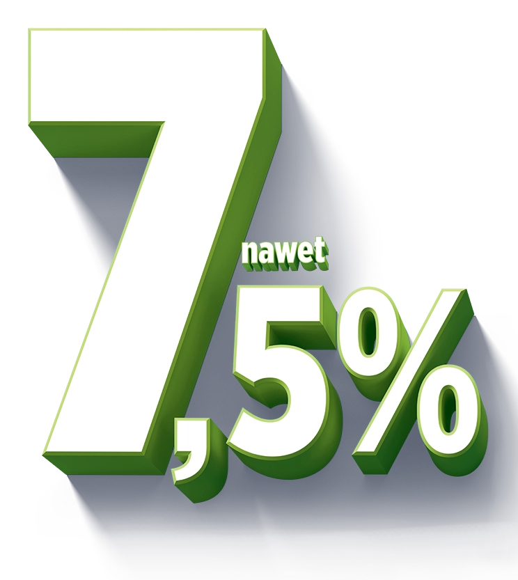 Nawet 7,5 procent