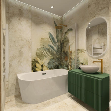 Jak subtelnie wpleść roślinne motywy do wystroju? Projektowanie łazienek Kraków