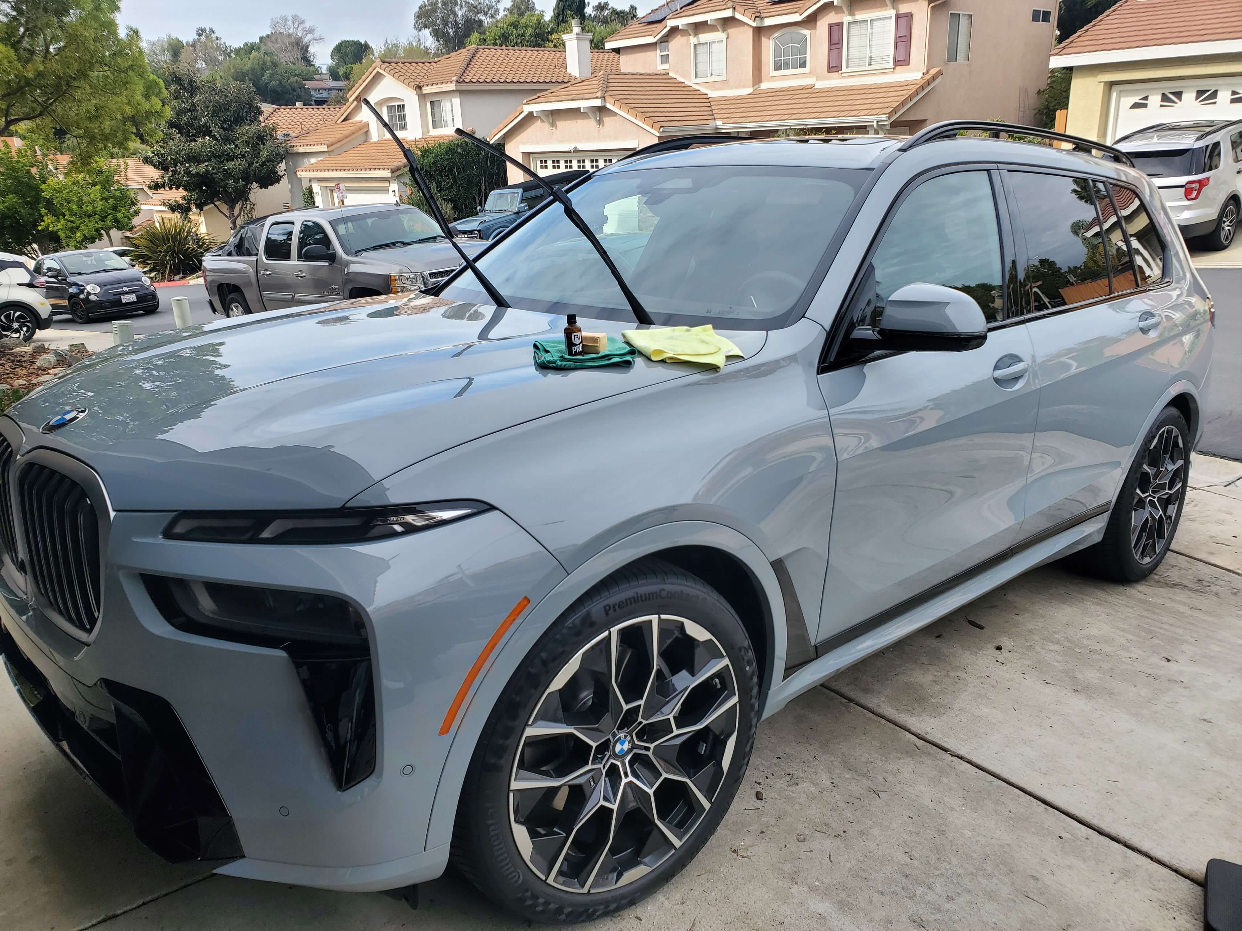 Glossy polished car exterior after professional auto detailing Oceanside