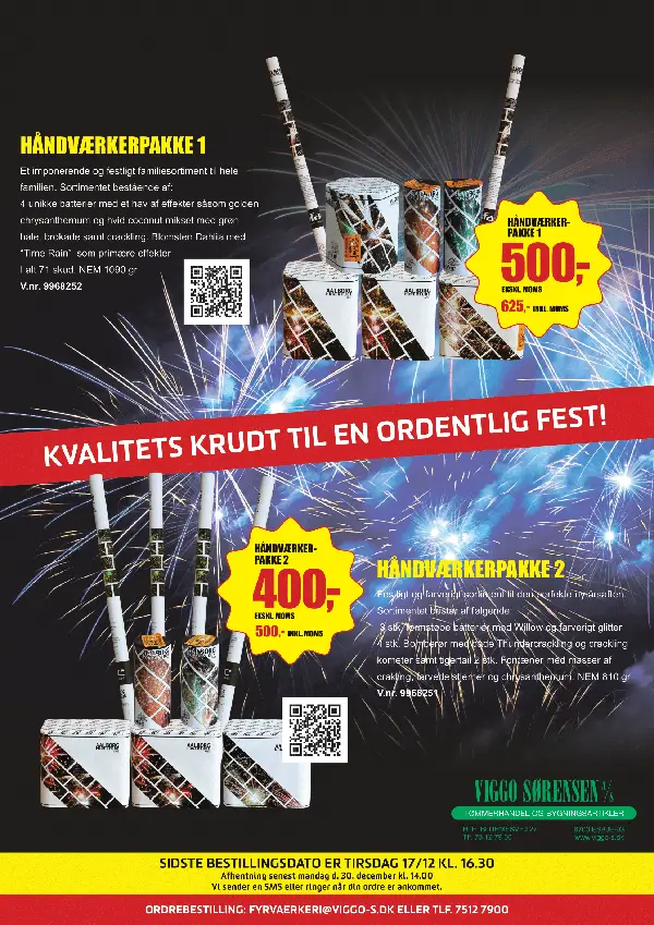 Viggo Sørensen fyrværkerikatalog 2024 2025