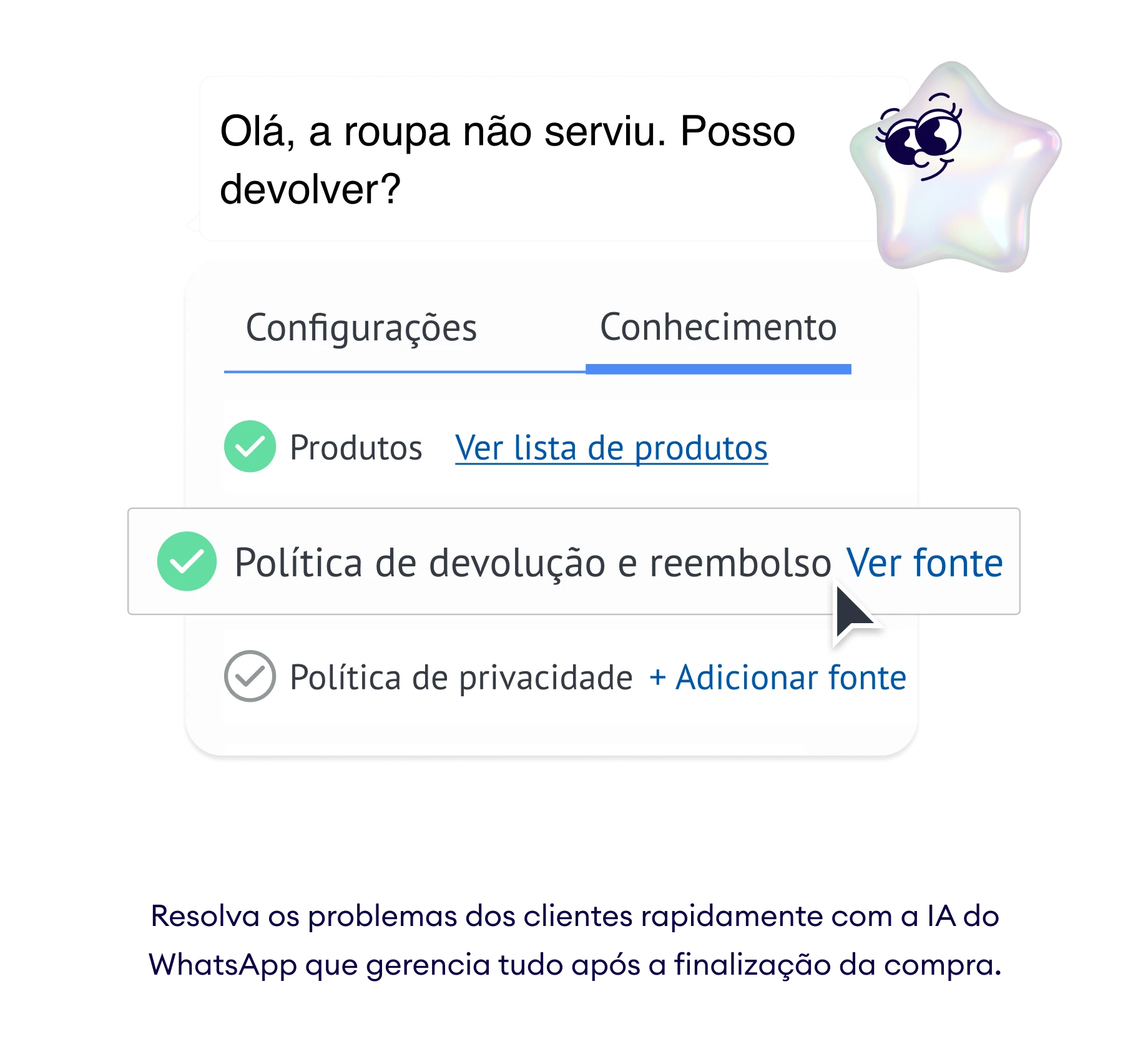 Acalme a tempestade pós-venda