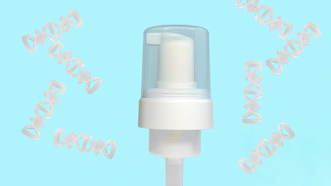 All-plastic recyclable foam pump components