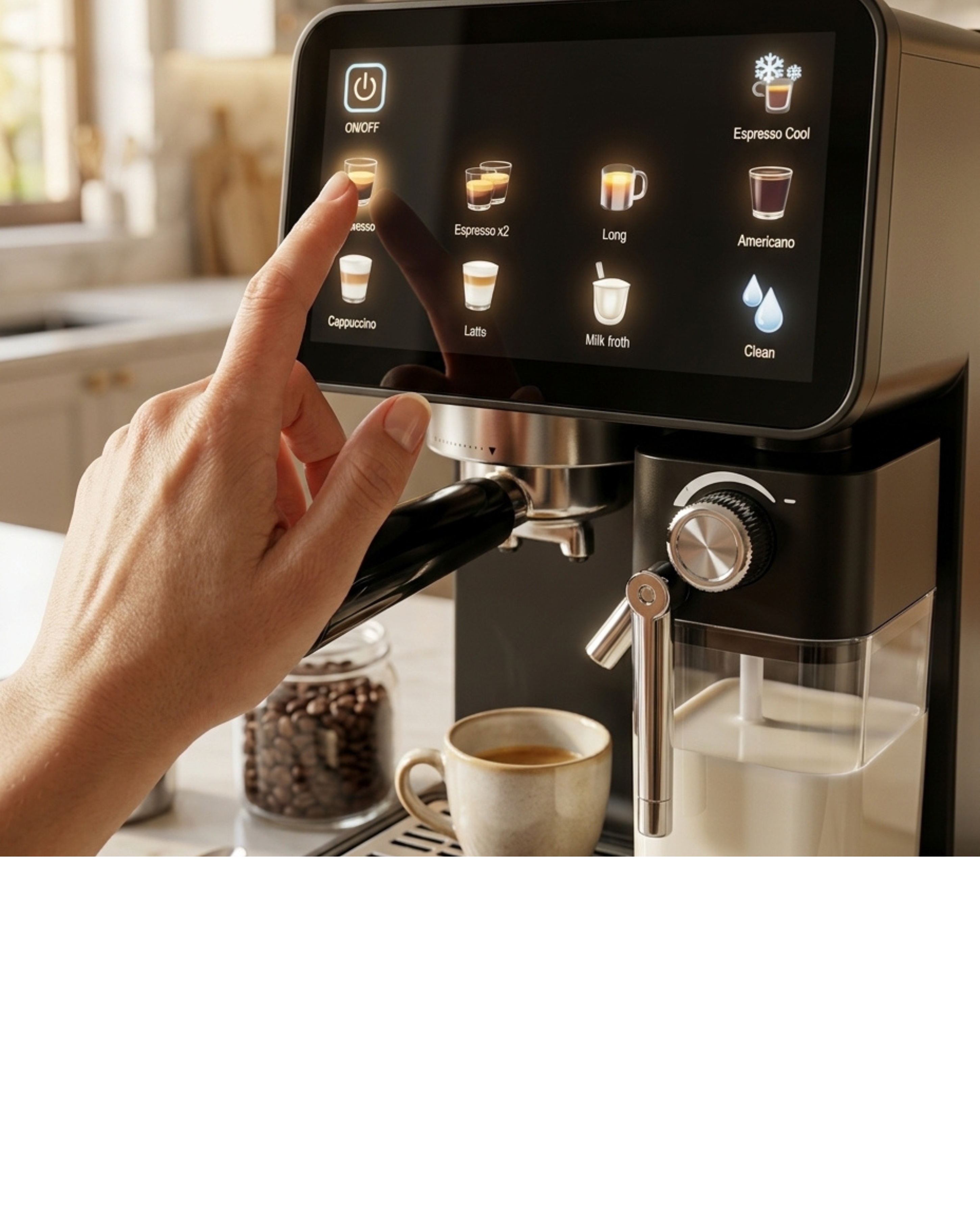Primer plano del panel táctil Touch Pro