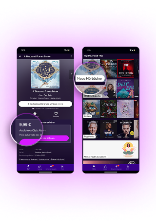 Ansicht der Anwendung mit vergrößerten Titel- und Schaltflächenelementen
