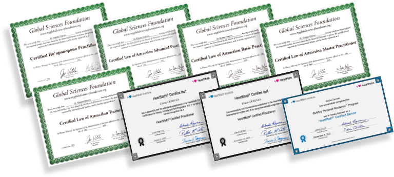 Certificados da Elainne Ourives