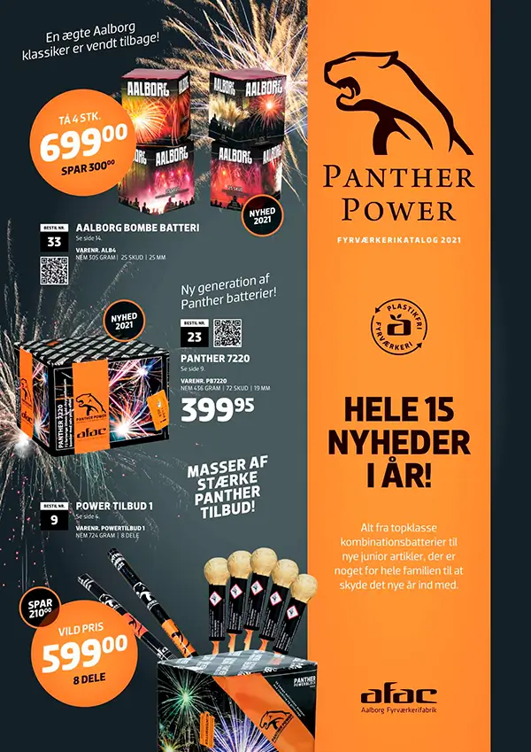 AFAC Panther Fyrværkerikatalog 2021