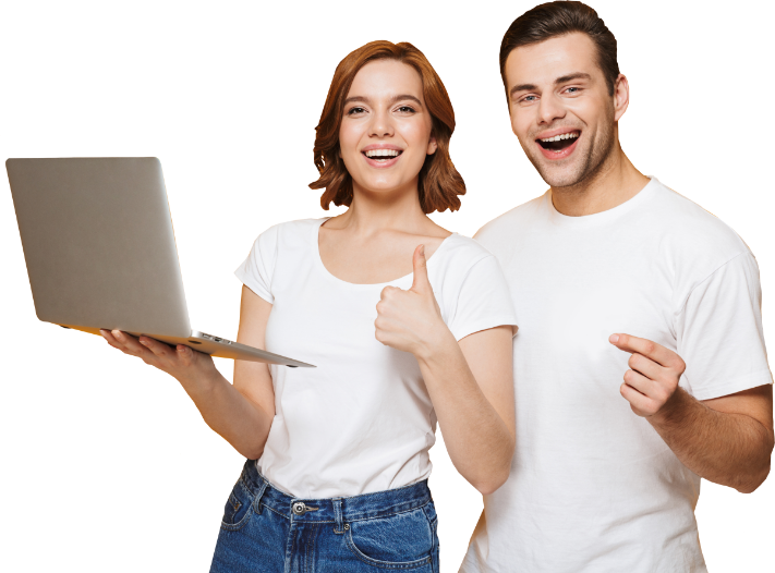 Happy business owners