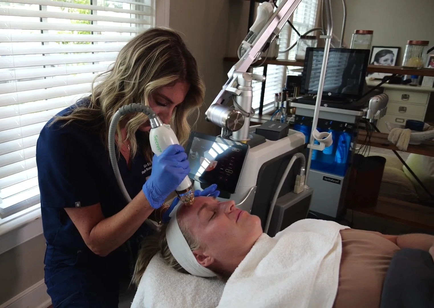 laser skin treatment patient