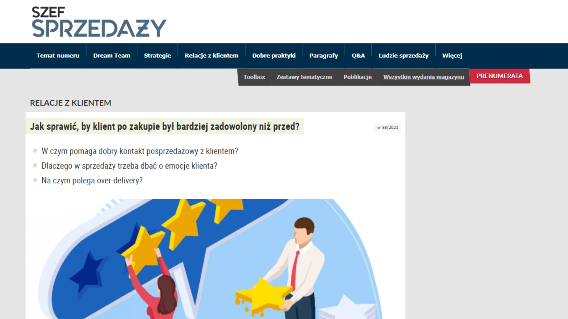 Szef Sprzedaży - Jak sprawić, by klient po zakupie był bardziej zadowolony niż przed?
