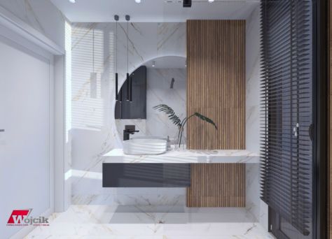 Projekty łazienek Kraków Klasyka spotyka nowoczesność: wyjątkowy projekt łazienki