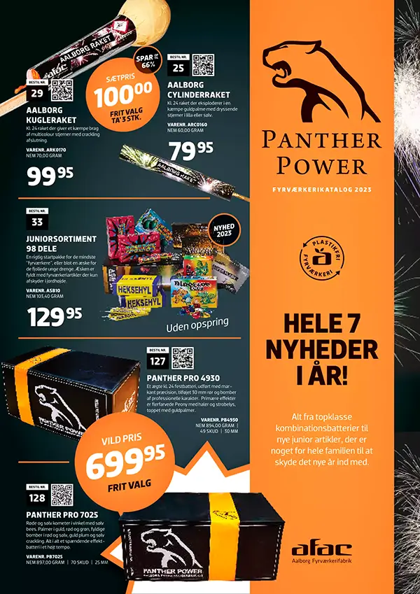 AFAC Panther Fyrværkerikatalog 2023