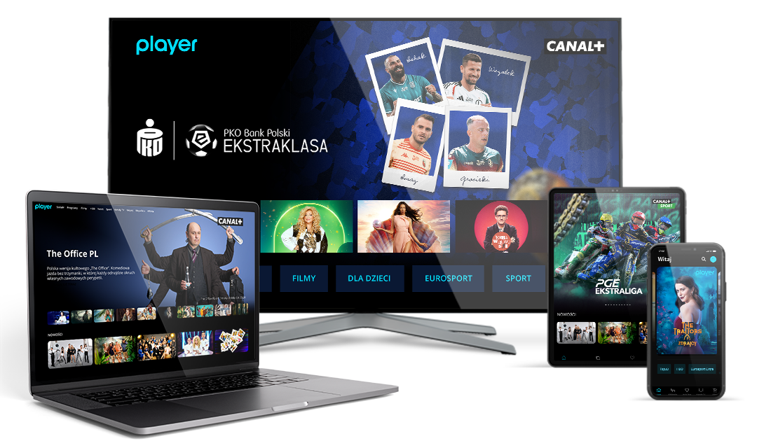 Pakiet PLAYER (bez reklam) + CANAL+ Super Sport | Dowiedz się więcej