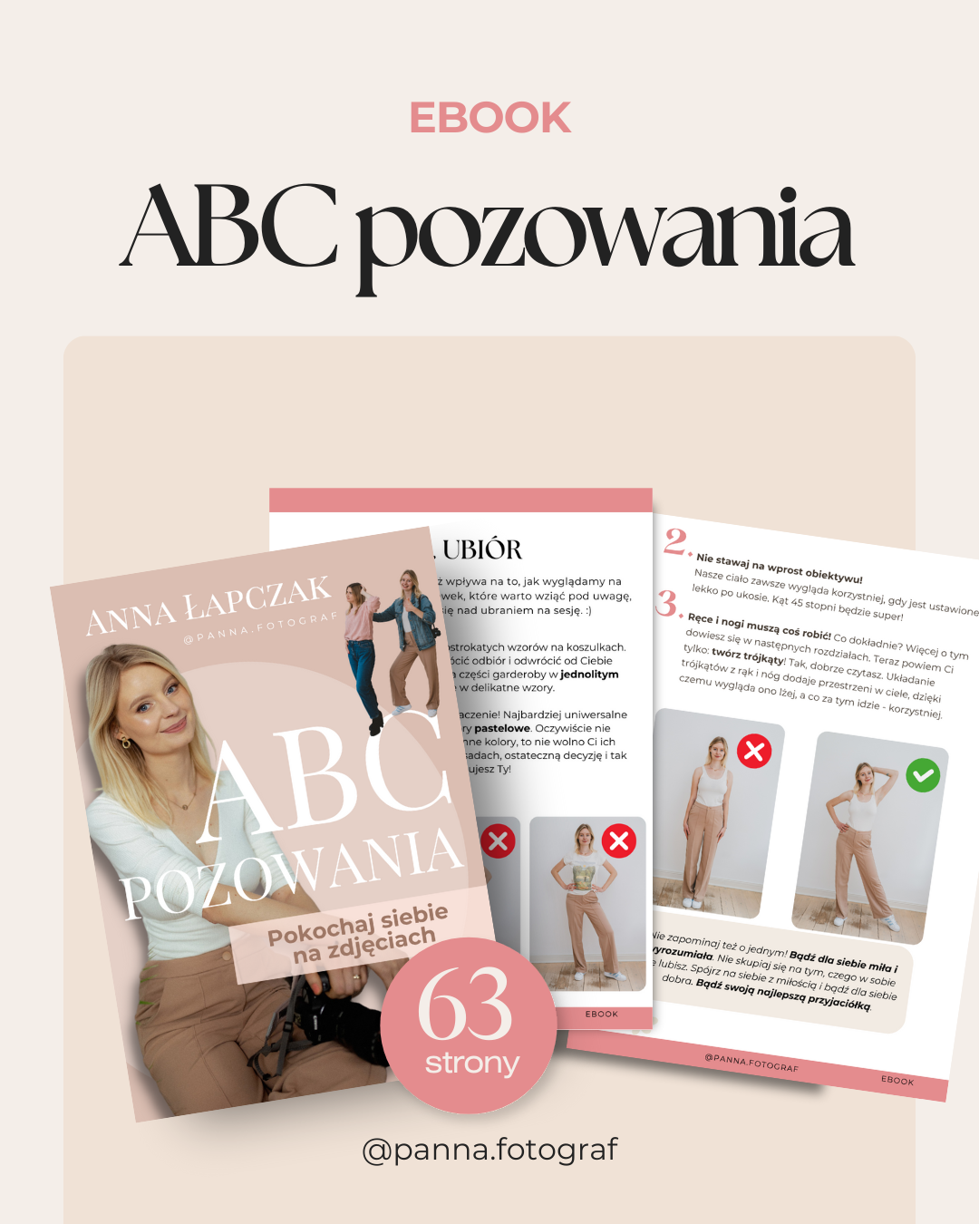 ABC pozowania - układ stron