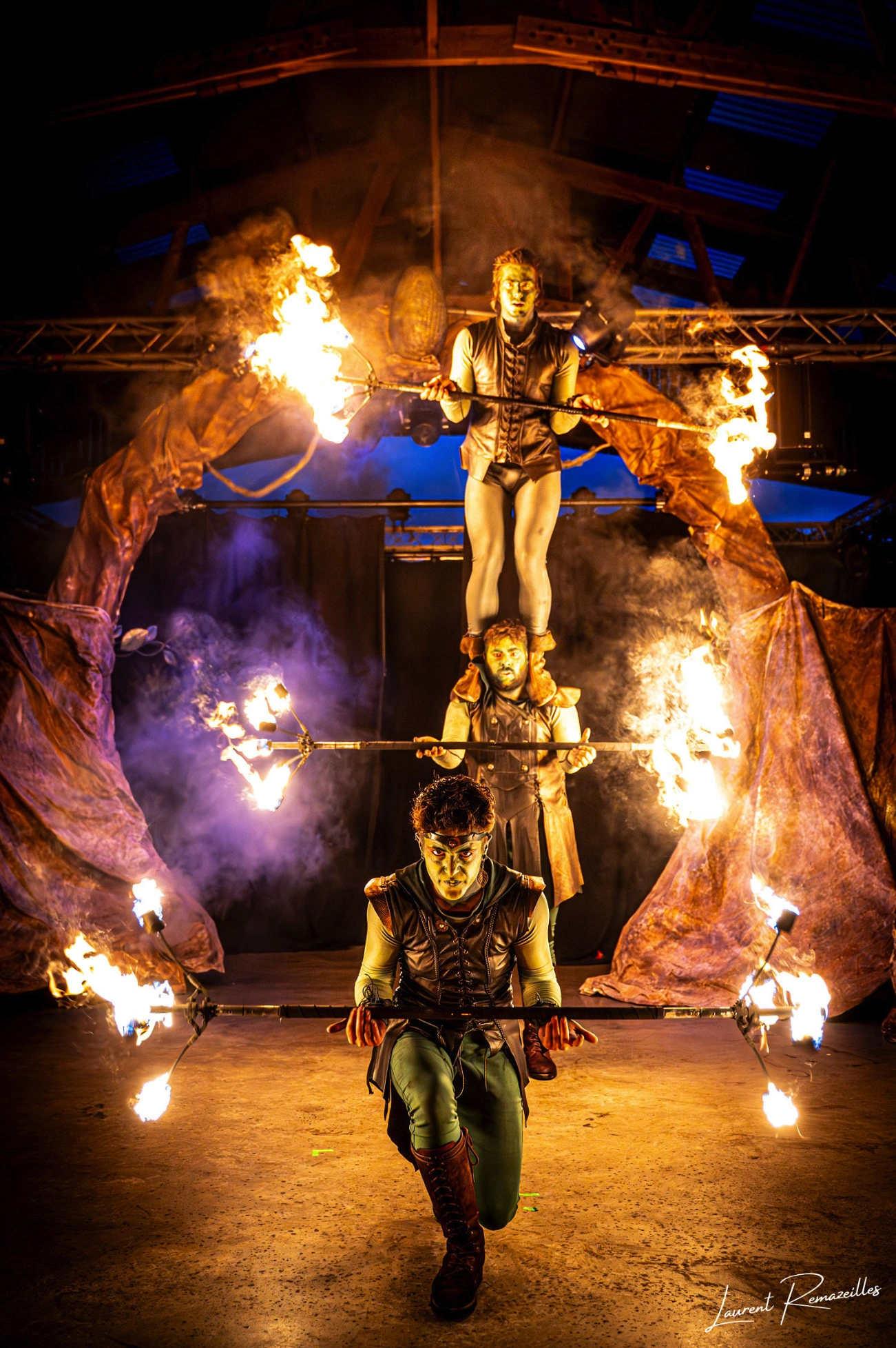 espectáculo de fuego