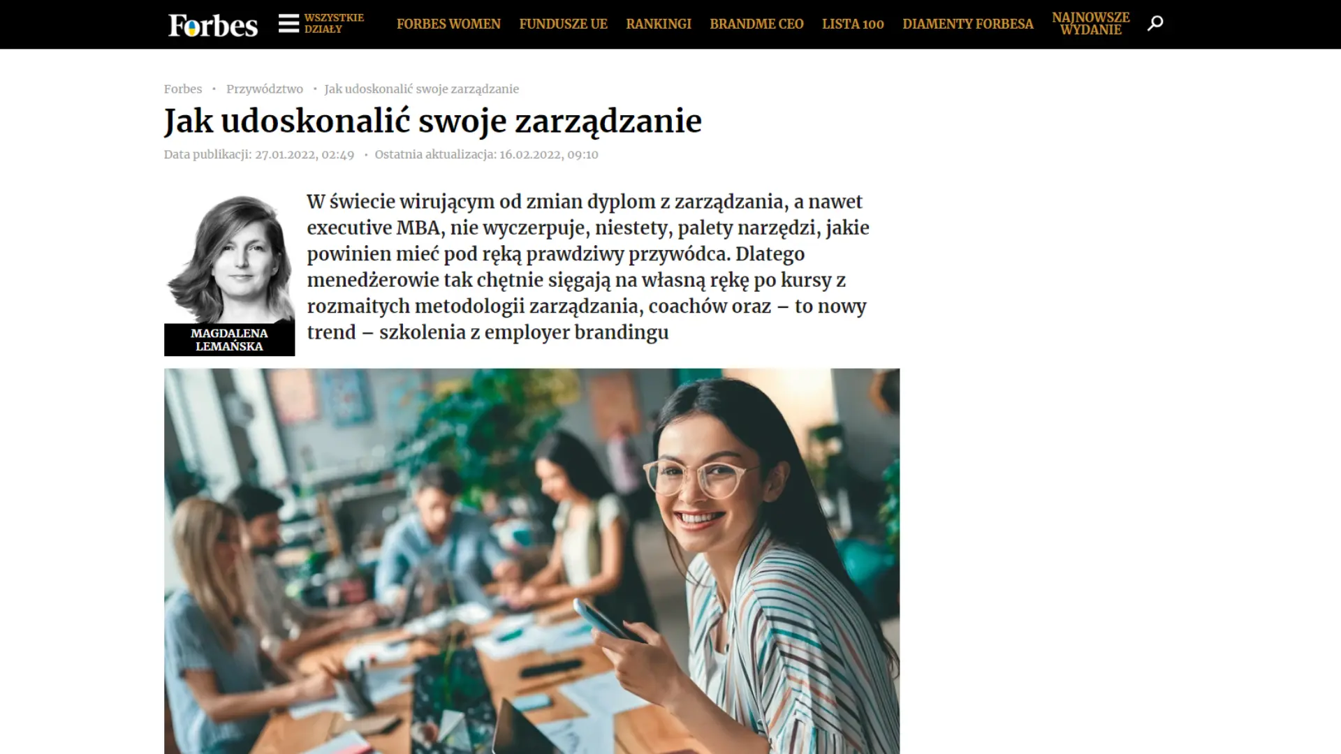 Forbes - Jak udoskonalić swoje zarządzanie