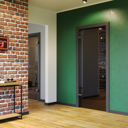 Fachowiec Salony Drzwi nowoczesne Drzwi szklane w Salonach Fachowiec