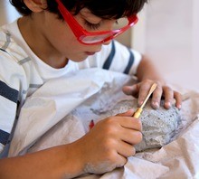 Uczestnik obozu w kopalni uranu.